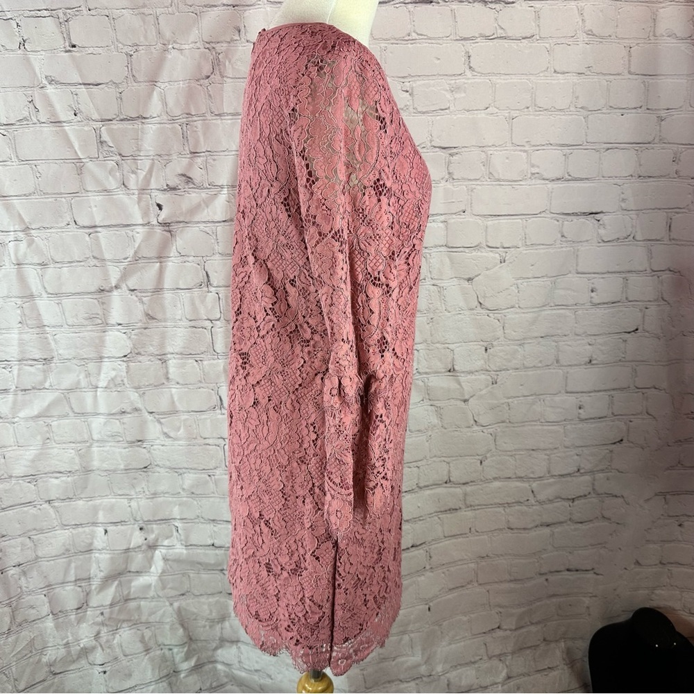 Banana Republic Lace overlay sheath pencil Dress womens 6 fairy wedding easter - Picture 2 of 9